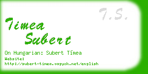 timea subert business card